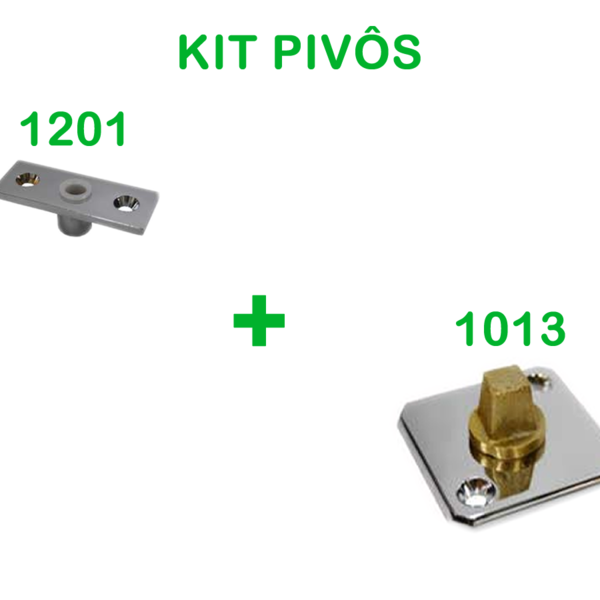 Kit Pivô E Bucha Para Dobradiças De Porta De Vidro Pivotante