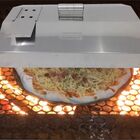 Kit Pizza Churrasqueira Pedra Refratária, Pá E Abafador 56cm