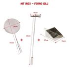 Kit Pizzaria Pá Pizza Inox 30cm Churrasqueira E Forno Iglu