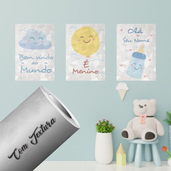 Kit Placa Decorativa Premium Com Textura Artística Com Nome M