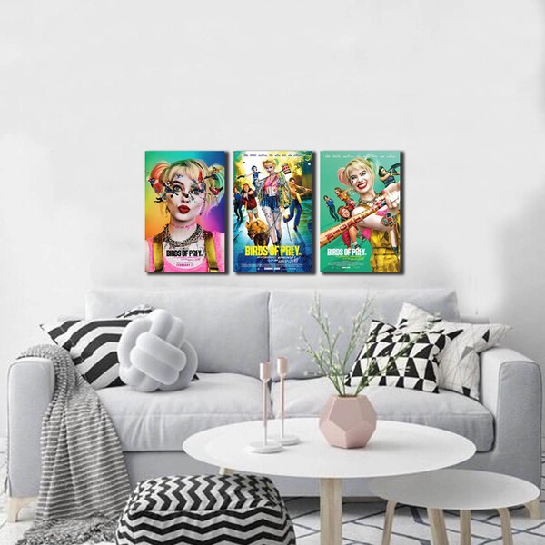 Kit Placas Decorativas Aves De Rapina Arlequina