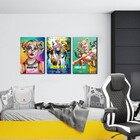 Kit Placas Decorativas Aves De Rapina Arlequina