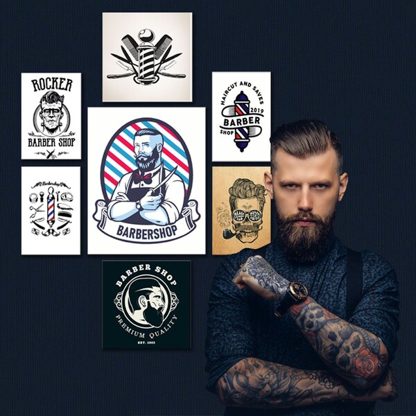Kit Placas Decorativas Barbearia Barber Shop