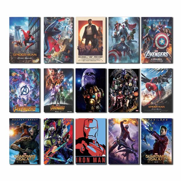 Kit Placas Decorativas Filmes Marvel