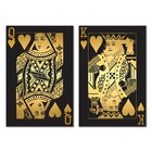 Kit Placas Decorativas Rei E Rainha De Copas Dourado