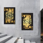 Kit Placas Decorativas Rei E Rainha De Copas Dourado