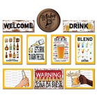 Kit Placas Quadros Decorativos 10 Pçs Cervejas E Bebidas