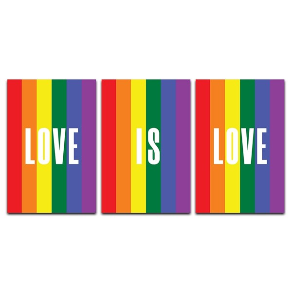 Kit Placas Quadros Decorativos 3 Pçs 20x30 Amor É Amor