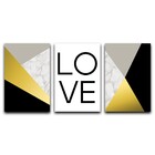 Kit Placas Quadros Decorativos 3 Pçs 20x30 Amor Em Cores - Am