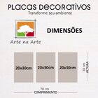 Kit Placas Quadros Decorativos 3 Pçs 20x30 Cantinho Do Café -