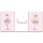 Kit Placas Quadros Decorativos 3 Pçs 20x30 Infantil Menina -