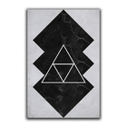 Kit Placas Quadros Decorativos 3 Pçs 20x30 Mármore Preto