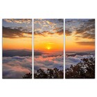 Kit Placas Quadros Decorativos 3 Pçs 30x60 Nascer Do Sol