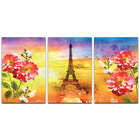 Kit Placas Quadros Decorativos 3 Pçs Mdf 20x30 Floridas - Flo