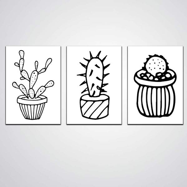 Kit Placas Quadros Decorativos 3 Peças Mdf 20x30 Sala Quarto