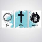 Kit Placas Quadros Decorativos 3 Peças Mdf 20x30 Sala Quarto