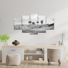 Kit Placas Quadros Decorativos 5 Pç 3d Borda Infinita Desert