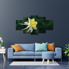 Kit Placas Quadros Decorativos 5 Pç 3d Borda Infinita Flor 2