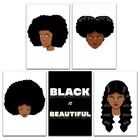 Kit Placas Quadros Decorativos 5 Pçs Mdf 20x30 Black Beauty