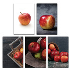 Kit Placas Quadros Decorativos 5 Peças Mdf 20x30 Maçãs