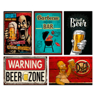 Kit Placas Quadros Decorativos Frases Cerveja 5 Pçs 20x13 Cm
