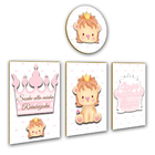 Kit Placas Quadros Decorativos Infantil 20x30 E 20cm Redondo