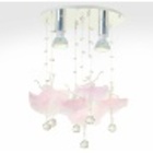 Kit Plafon Bailarinas 3 31x45 + Abajur 20x40 Cor Rosa