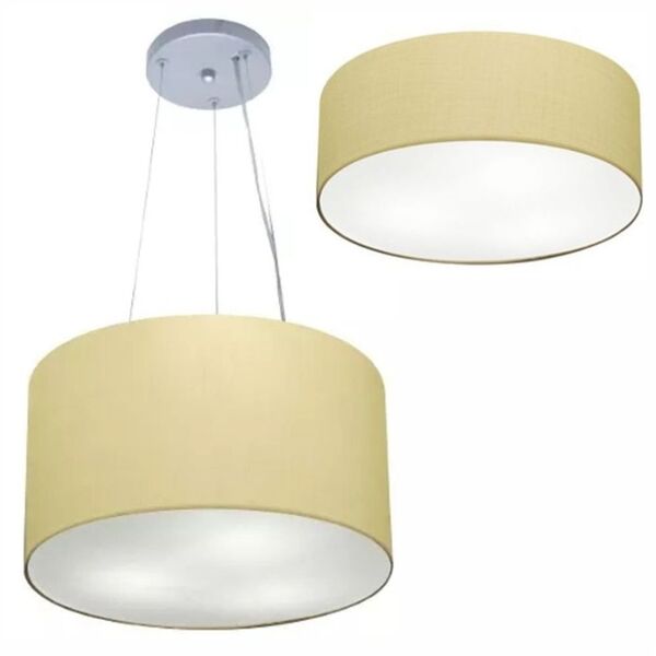 Kit Plafon Cilíndrico Md-3005 E Pendente Md-4009 Cúpula Em Te