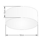 Kit Plafon Md-3014 Pendente Md-4049 Cúpula Em Tecido 50cm Azu