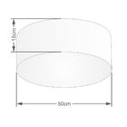 Kit Plafon Md-3014 Pendente Md-4049 Cúpula Em Tecido 50cm Rús