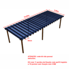 Kit Policarbonato Azul 4mm 10,00m X 3,00m - Perfis Naturais