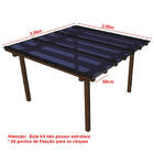 Kit Policarbonato Azul 4mm 3,00m X 3,00m - Perfis Naturais