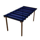 Kit Policarbonato Azul 4mm 4,00m X 2,00m - Perfis Naturais