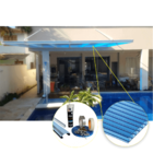 Kit Policarbonato Azul 4mm 4,00m X 4,00m - Perfis Naturais