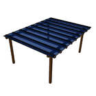 Kit Policarbonato Azul 4mm 4,00m X 4,00m - Perfis Naturais