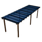 Kit Policarbonato Azul 4mm 6,00m X 2,00m - Perfis Naturais