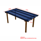 Kit Policarbonato Azul 6mm 2,00m X 6,00m - Perfis Naturais