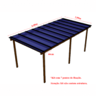 Kit Policarbonato Azul 6mm 6,00m X 2,00m - Perfis Naturais