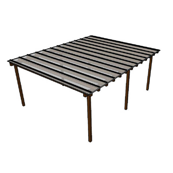 Kit Policarbonato Branco 4mm 6,00m X 4,00m - Perfis Naturais