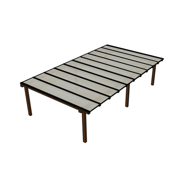 Kit Policarbonato Branco 6mm 10,00m X 2,00m - Perfis Naturais