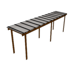 Kit Policarbonato Branco 6mm 8,00m X 1,50m - Perfis Naturais