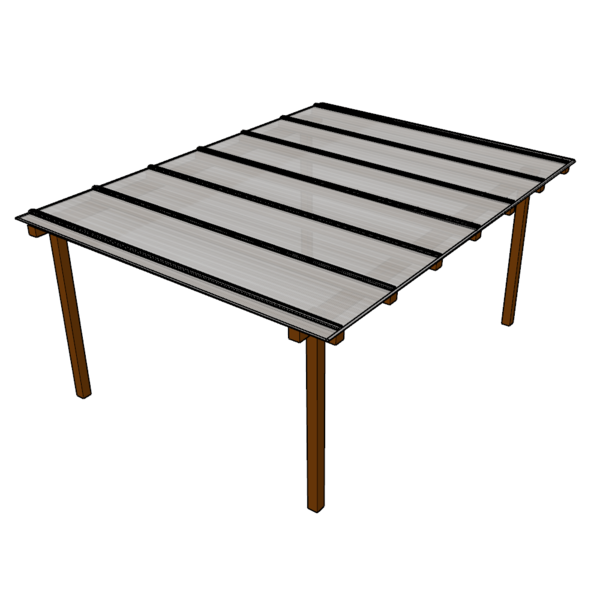 Kit Policarbonato Branco Refletivo 6mm 4,00m X 3,00m - Perfis