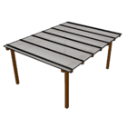 Kit Policarbonato Branco Refletivo 6mm 4,00m X 3,00m - Perfis