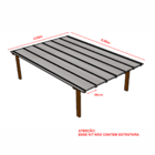 Kit Policarbonato Branco Refletivo 6mm 4,00m X 6,00m - Perfis