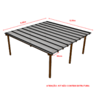 Kit Policarbonato Branco Refletivo 6mm 6,00m X 6,00m - Perfis