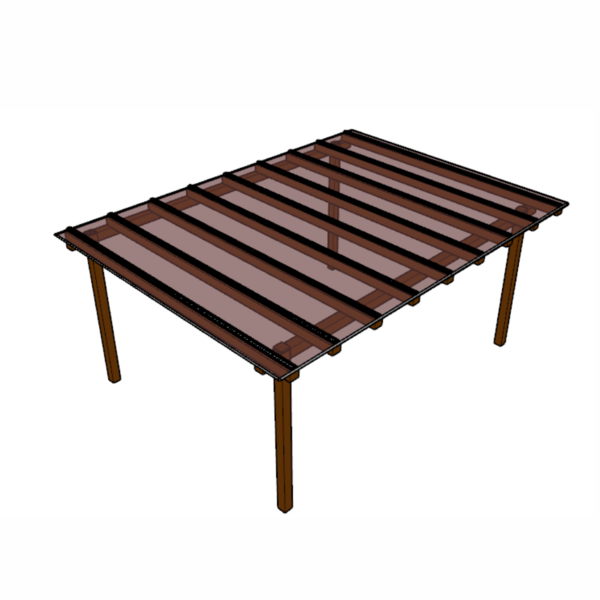 Kit Policarbonato Bronze 3mm 4,00m X 3,00m - Perfis Naturais