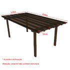 Kit Policarbonato Bronze 4mm 3,00m X 6,00m - Perfis Naturais