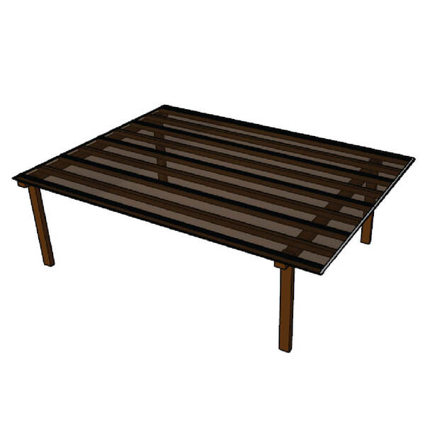 Kit Policarbonato Bronze 4mm 4,00m X 6,00m - Perfis Pretos