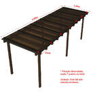 Kit Policarbonato Bronze 4mm 6,00m X 1,00m - Perfis Naturais