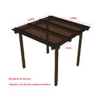 Kit Policarbonato Bronze 6mm 2,00m X 3,00m - Perfis Naturais